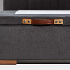 Κρεβάτι με Κεφαλάρι και Αποθηκευτικό Χώρο Hauz Scarlet 200X200 Veniche Charcoal Grey